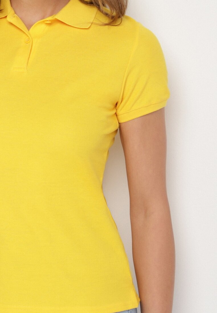 fruit of the loom Tricou Polo Galben din Bumbac Fodelira
