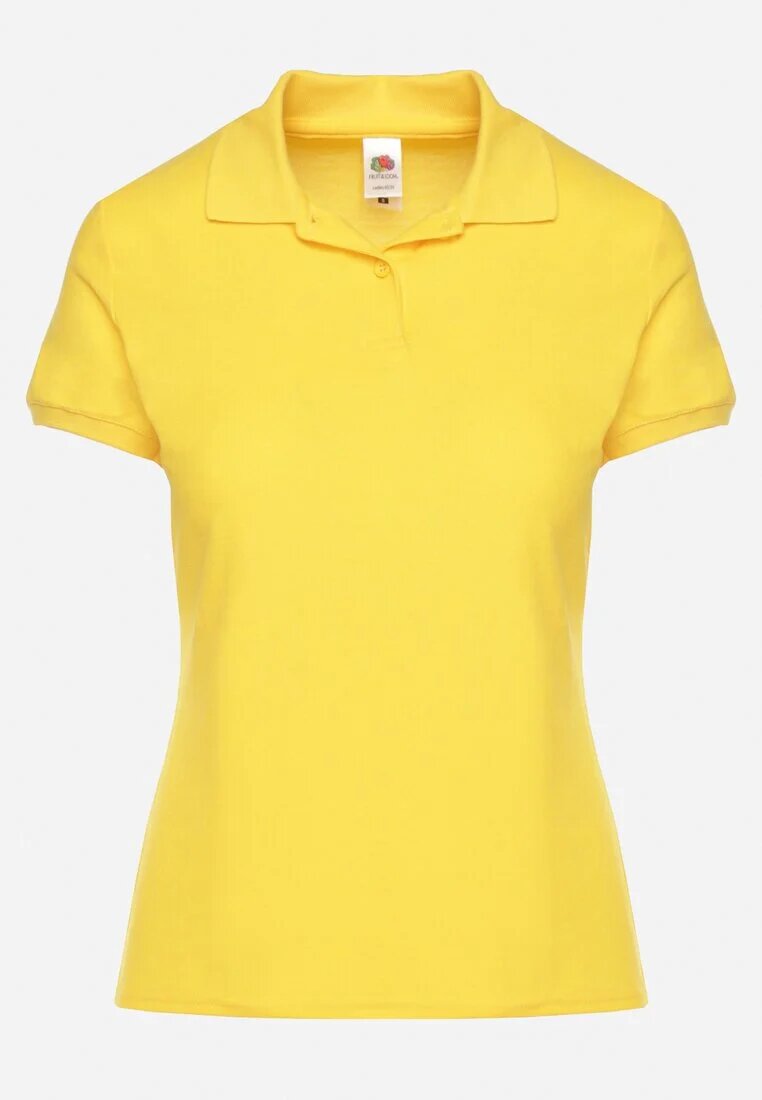 fruit of the loom Tricou Polo Galben din Bumbac Fodelira