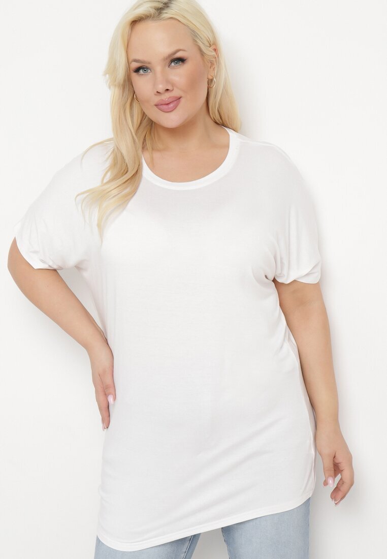 g-dz fashion Tricou Alb cu Mâneci tip liliac Salilena