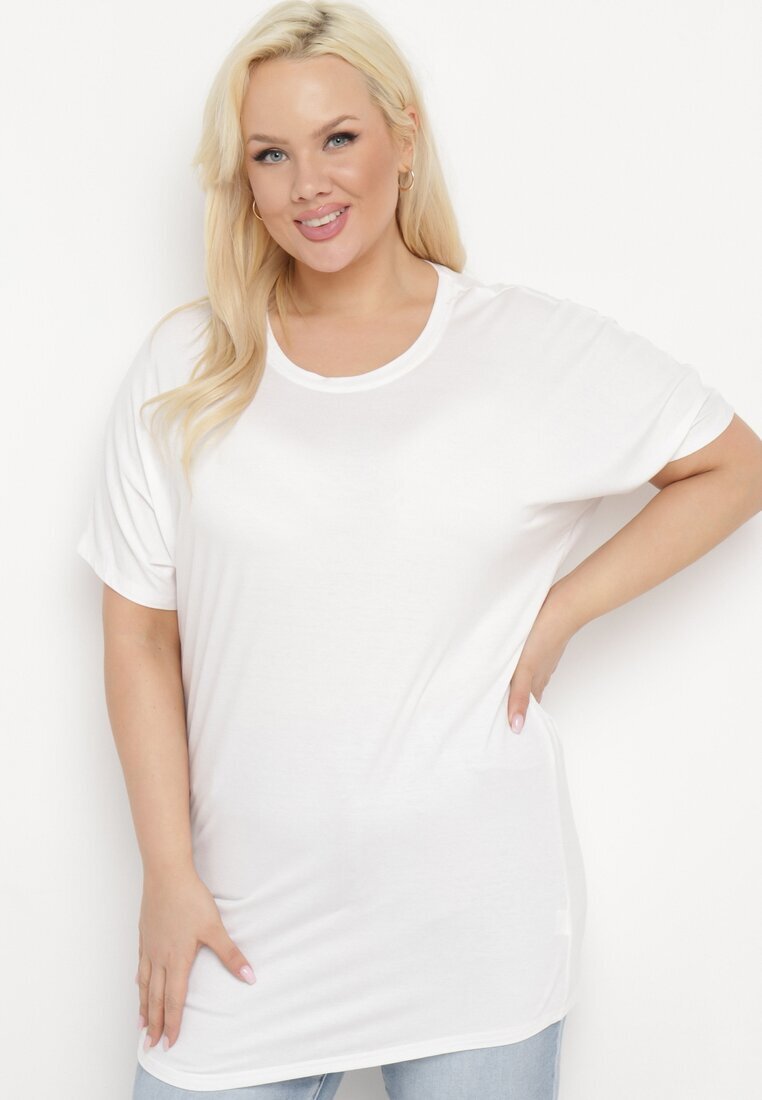 g-dz fashion Tricou Alb cu Mâneci tip liliac Salilena