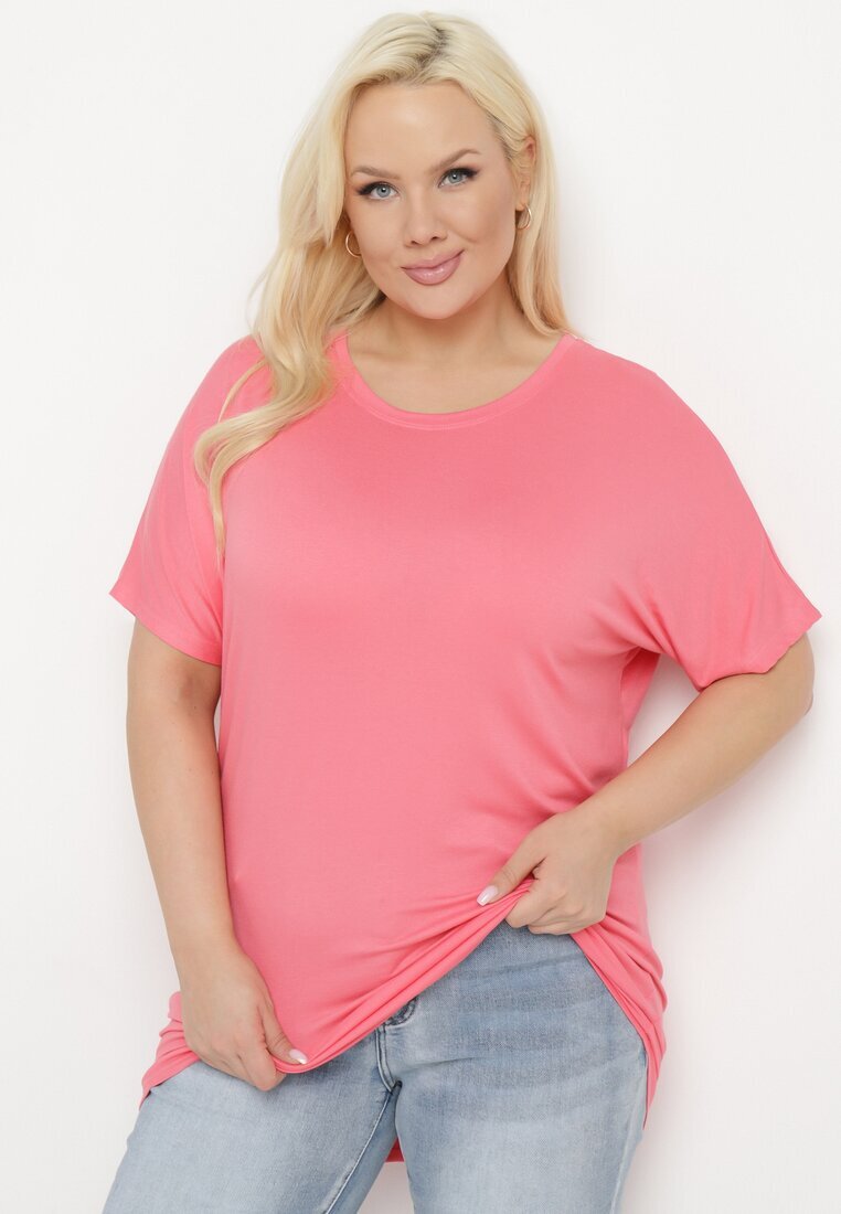 g-dz fashion Tricou Roz cu Mâneci tip Liliac Salilena
