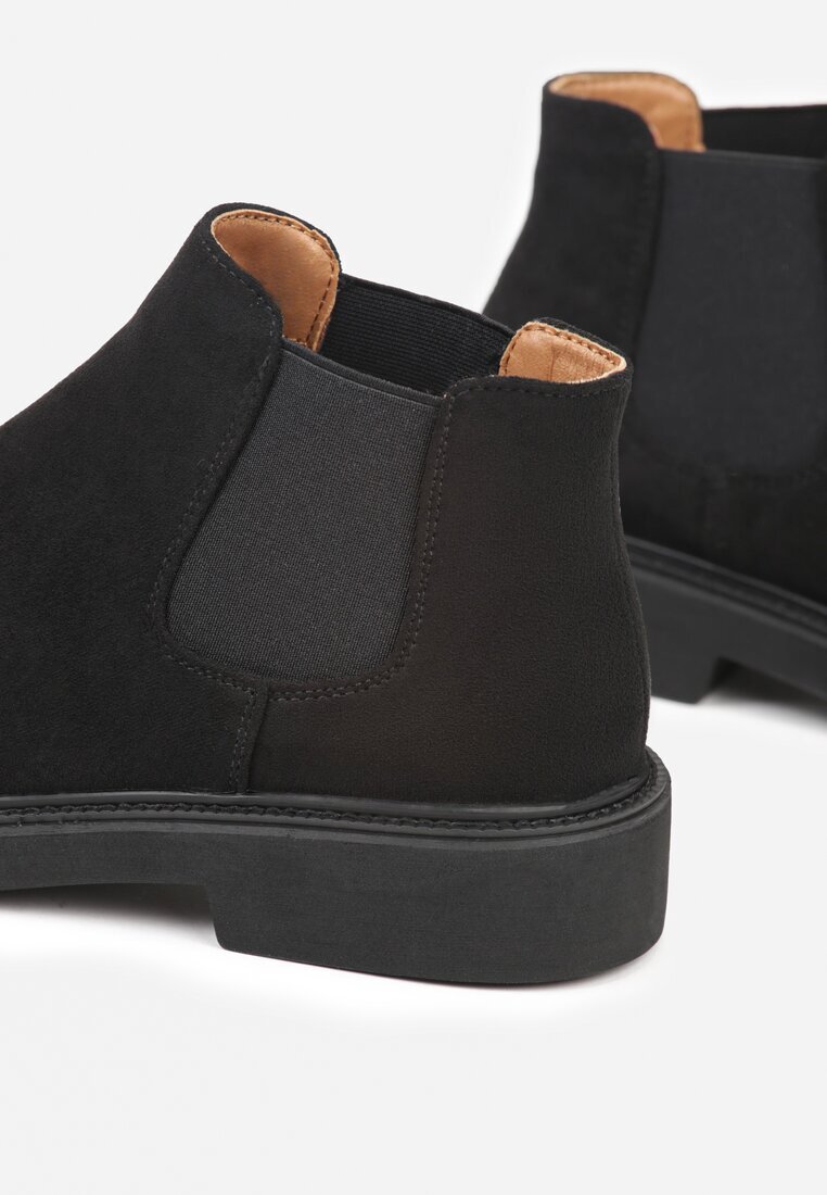 galax paris Botine Negre Tip Chelsea Fezorra