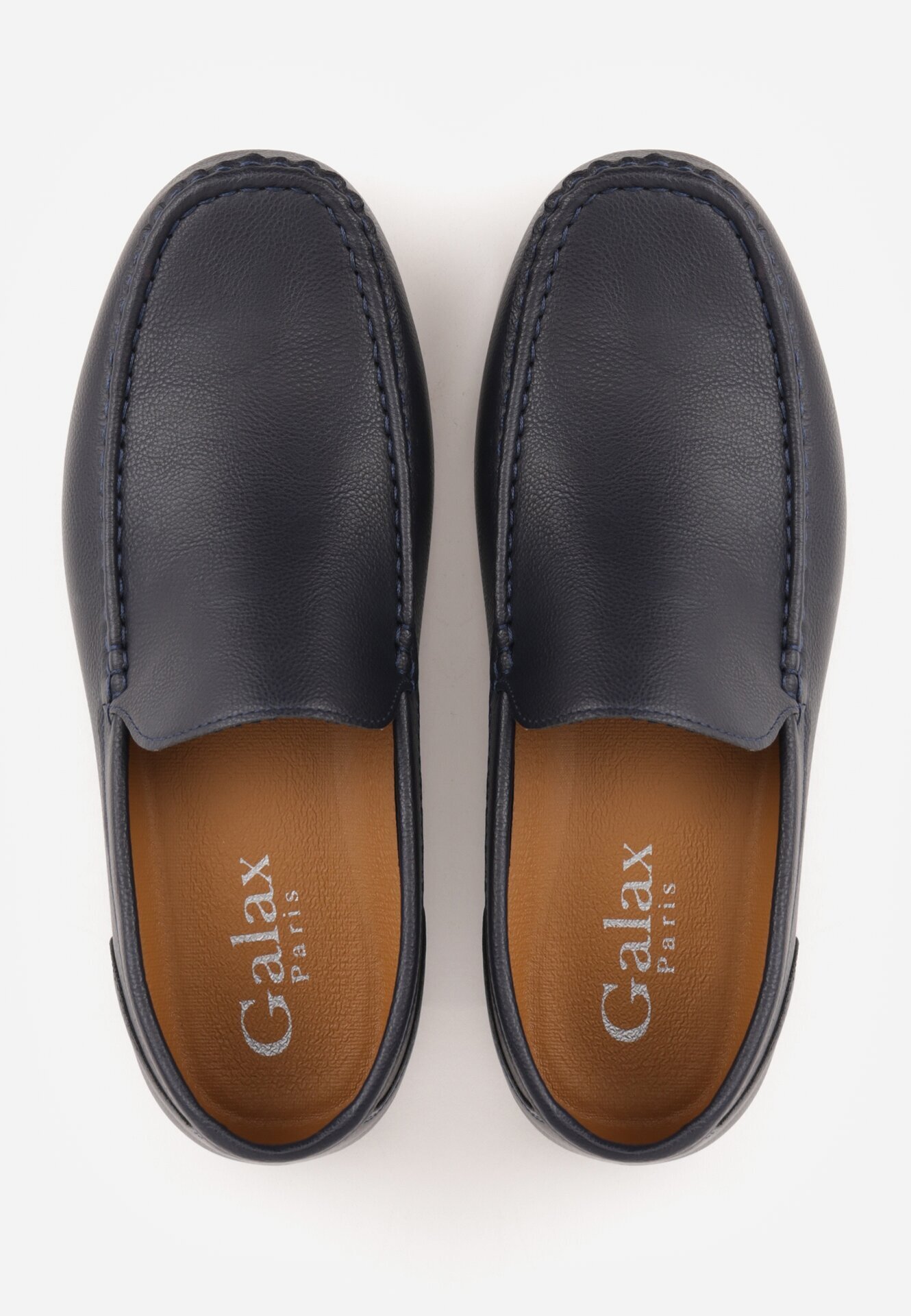 galax paris Mocasini cu cusături decorative Gildal Albaștri