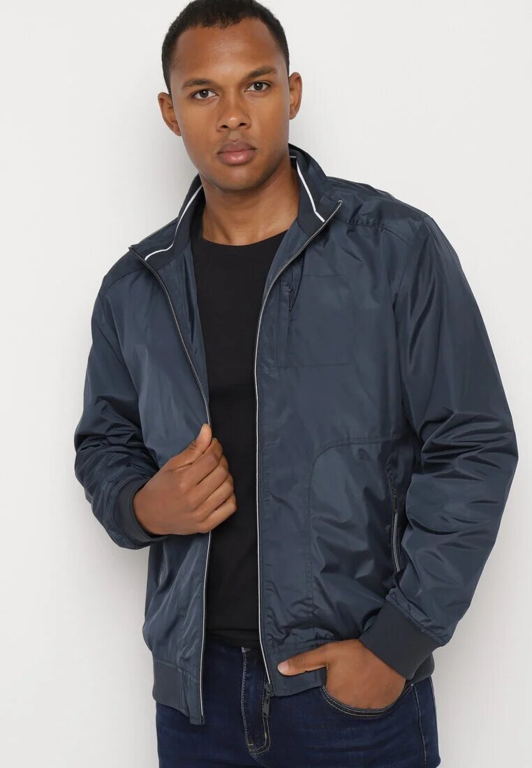  Geacă Bomber Bleumarin cu Căptușeală Nevetala