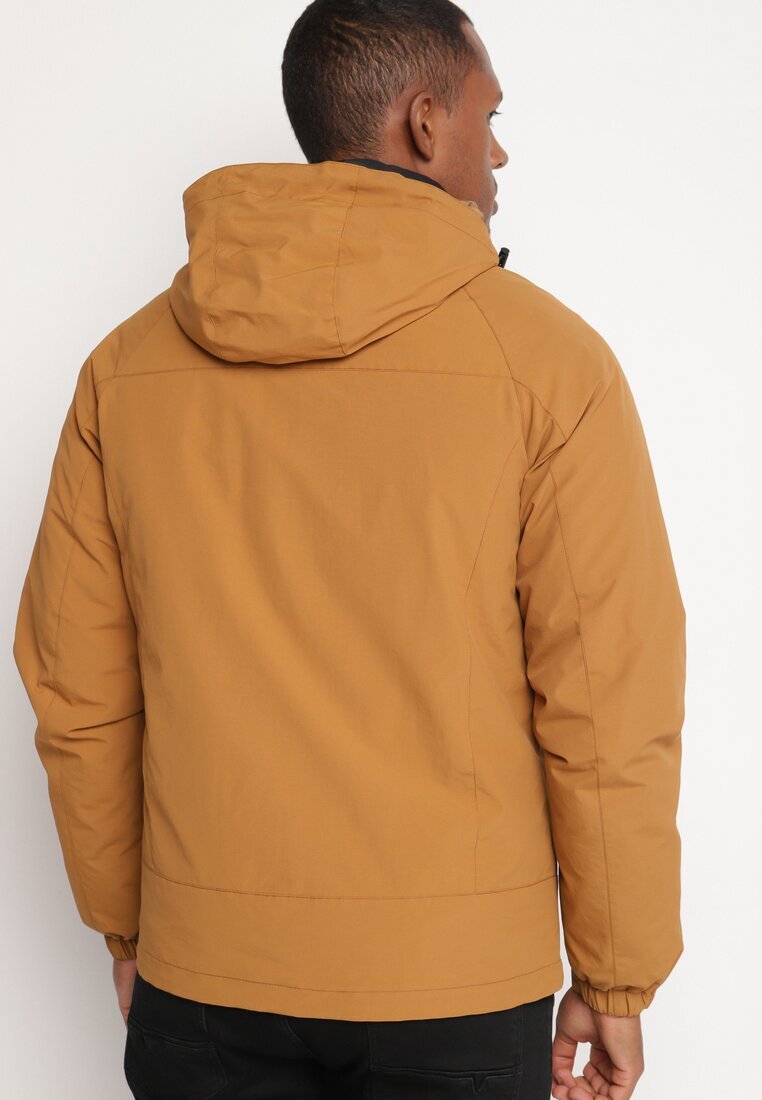  Geacă Maro deschis reversibilă de tranziție tip windbreaker cu interior matlasat Ravaria
