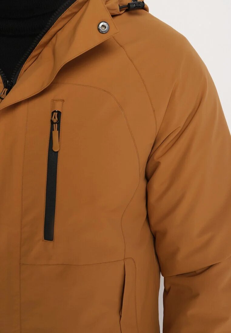  Geacă Maro deschis reversibilă de tranziție tip windbreaker cu interior matlasat Ravaria