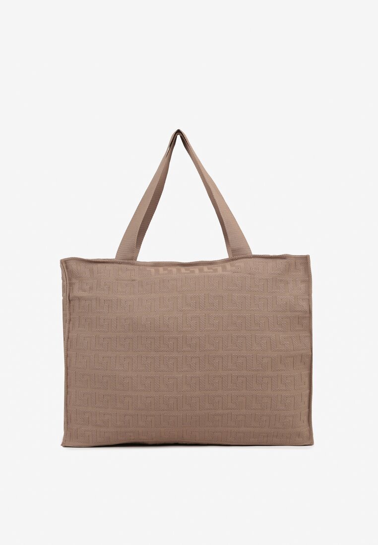  Geantă Shopper Maro cu reliefuri decorative Lannina