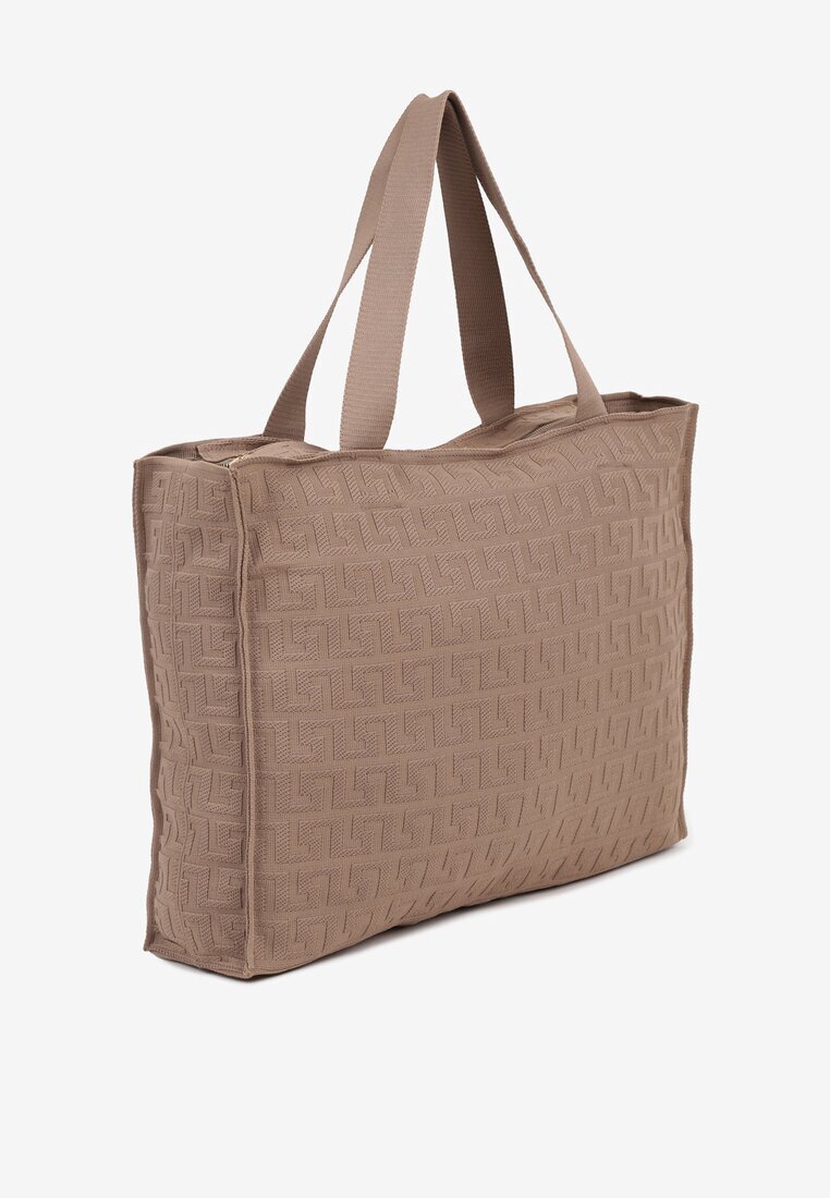  Geantă Shopper Maro cu reliefuri decorative Lannina