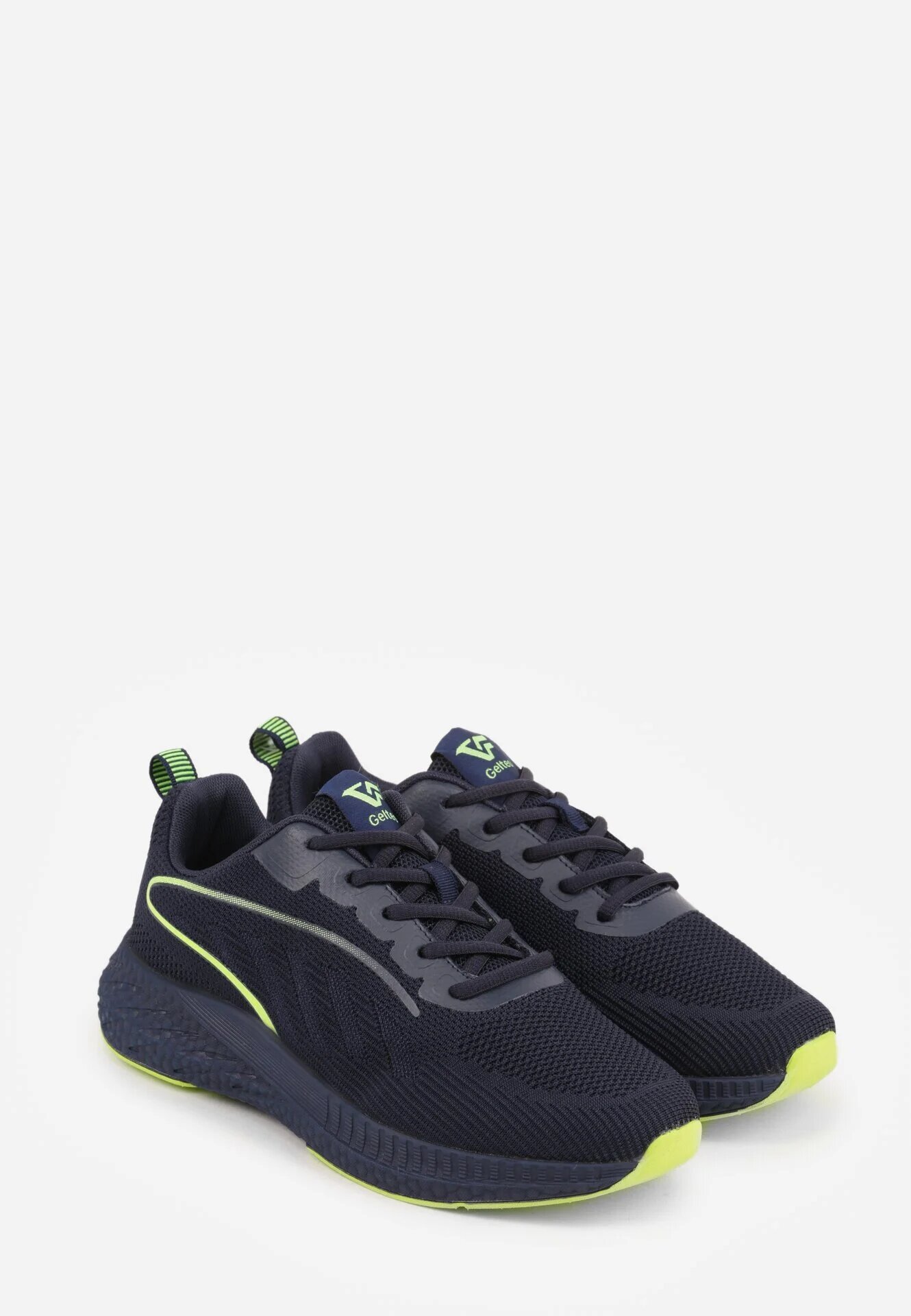 gelteo Pantofi Sport Albastru-Verde Sneakers cu bandă decorativă pe lateral Damă