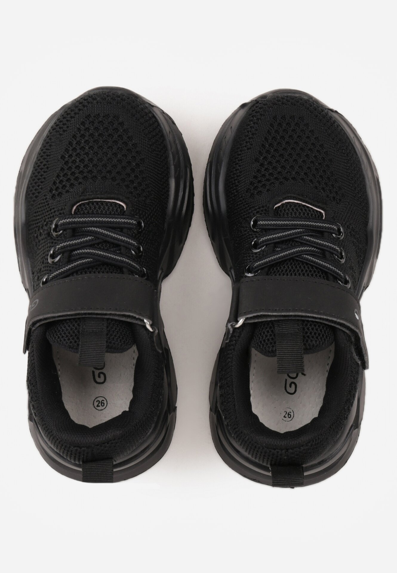 gelteo Pantofi Sport Negri Sneakers cu Brant din Piele și Model Geometic Dephiera