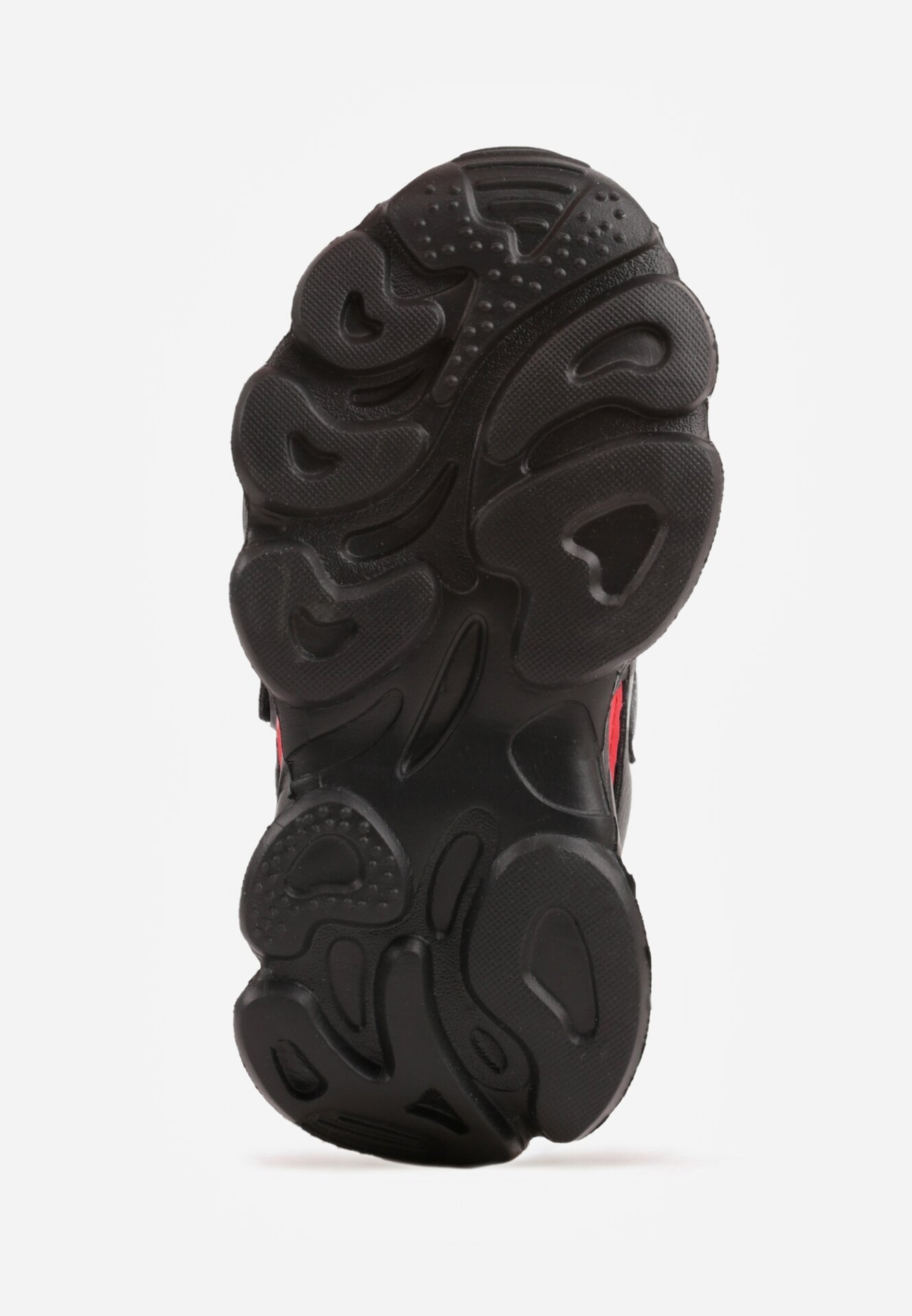 gelteo Pantofi sport Sneakers Negru-Roșu cu Scris și Motiv Geometric Fraile