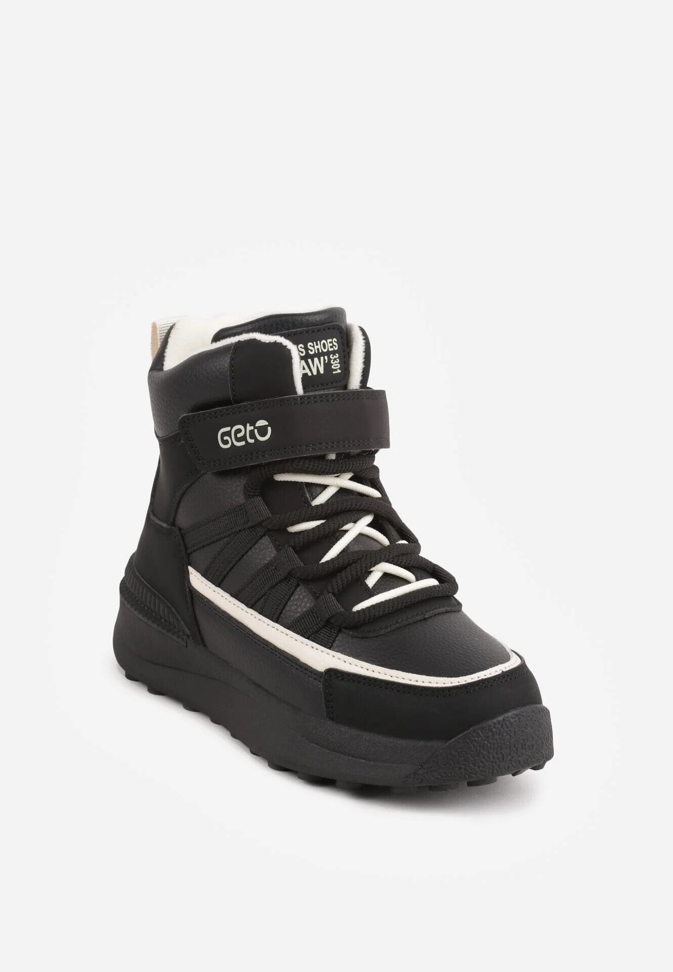 gelteo Sneakers din denim cu curele decorative și inscripția Liomira Negri