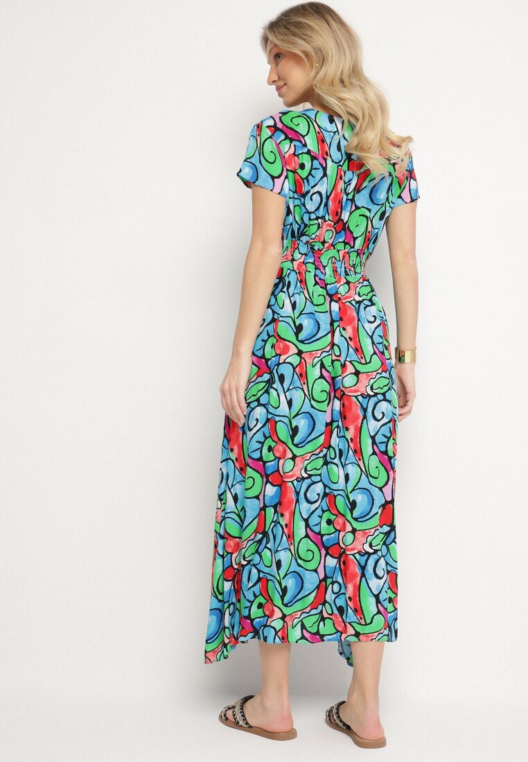 generation Rochie Albastră Din bumbac cu Model Abstract Emilisse