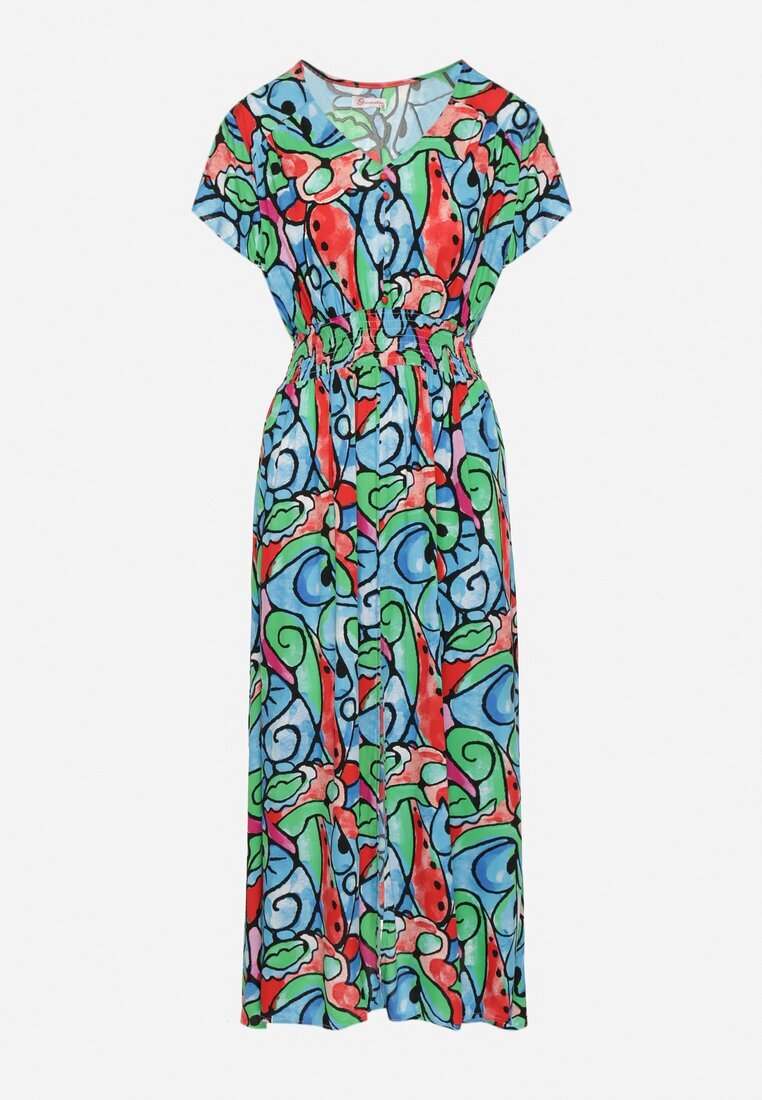 generation Rochie Albastră Din bumbac cu Model Abstract Emilisse