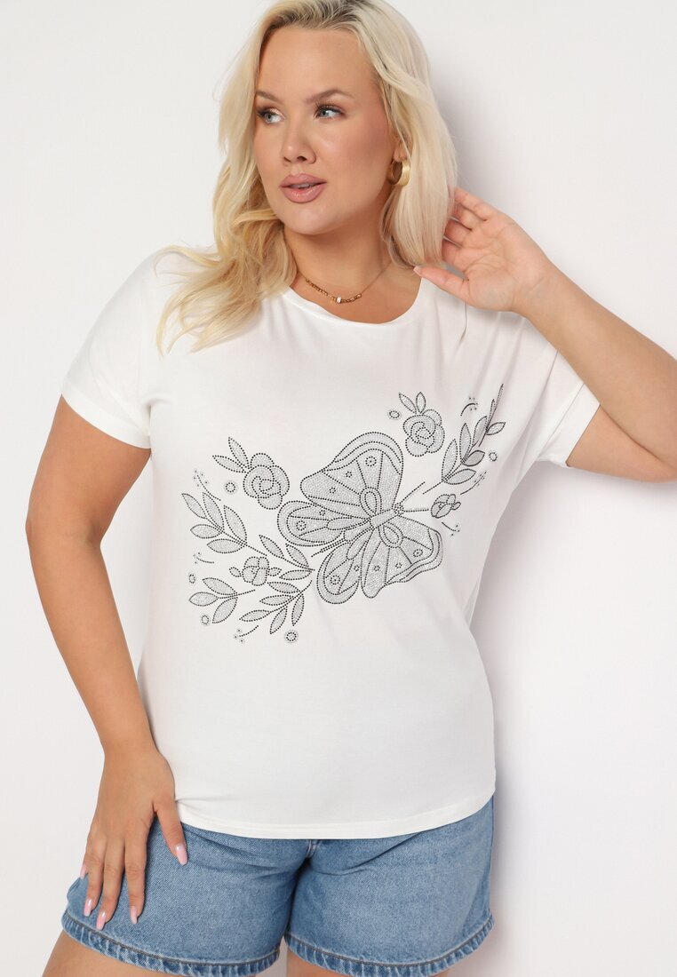generation Tricou Alb Clasic din bumbac cu Imprimeu Wiloa