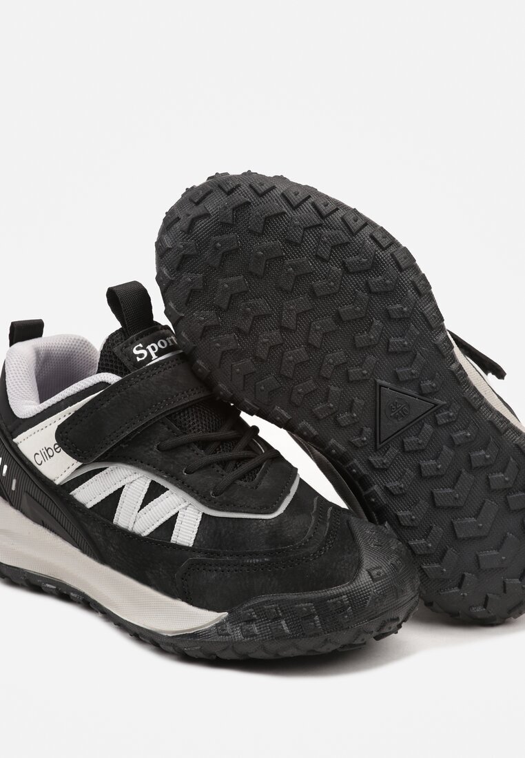  Ghete Sport Negre-Gri din Piele Ecologică închise cu Scai și Șireturi Aloreta