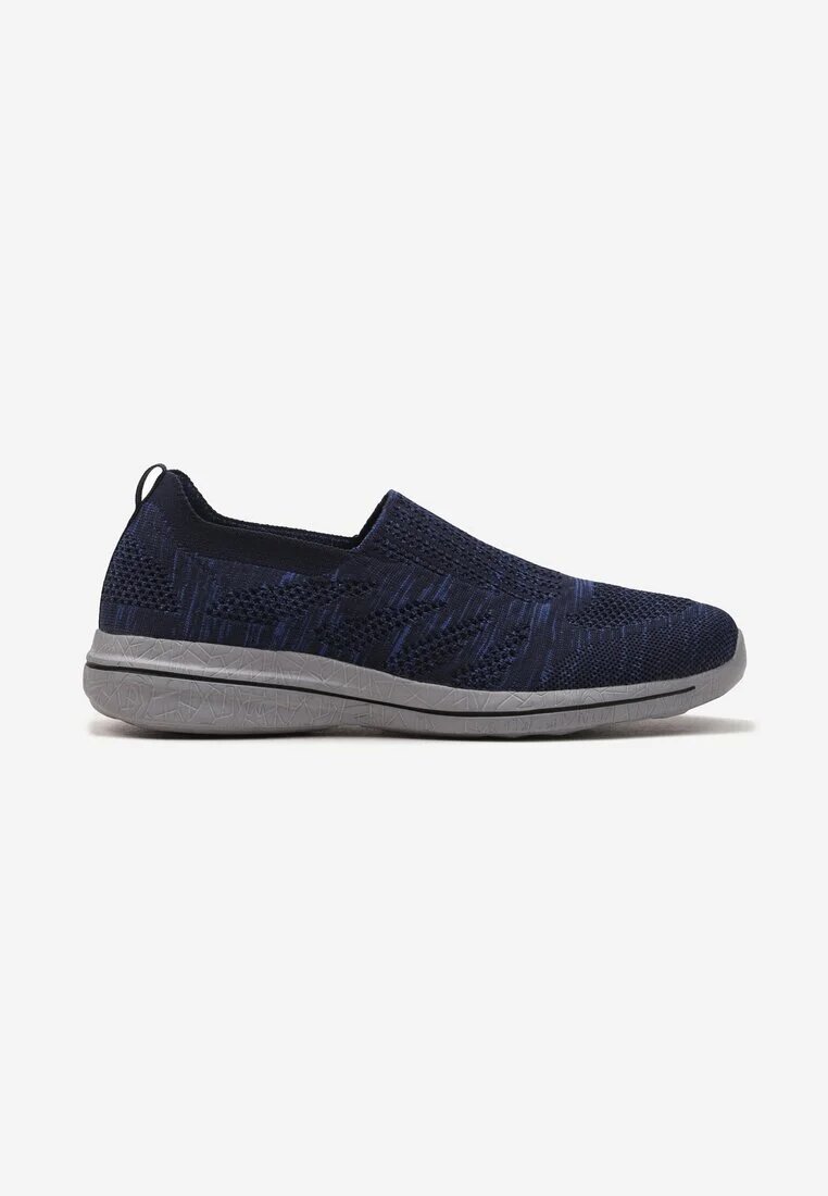  Ghete sport slip-on Negru-Albastru cu parte superioară elastică și model melanj Andicra