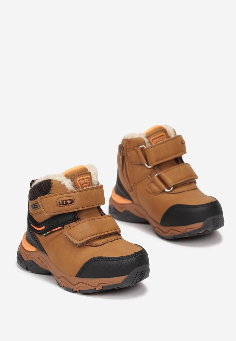  Ghete stil trapper Maro cu Velcro Ligal