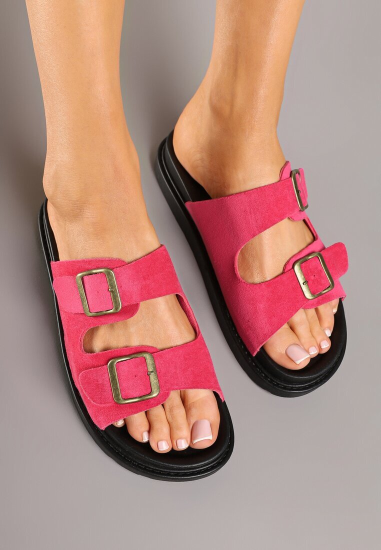 givana Papuci Fucsia Casual cu Barete cu Catarame Winea