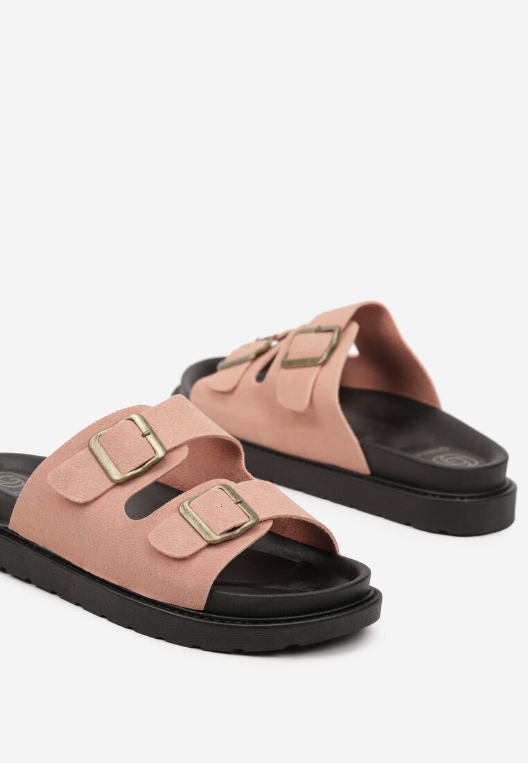 givana Papuci Roz Casual cu Curele cu Catarame Winea