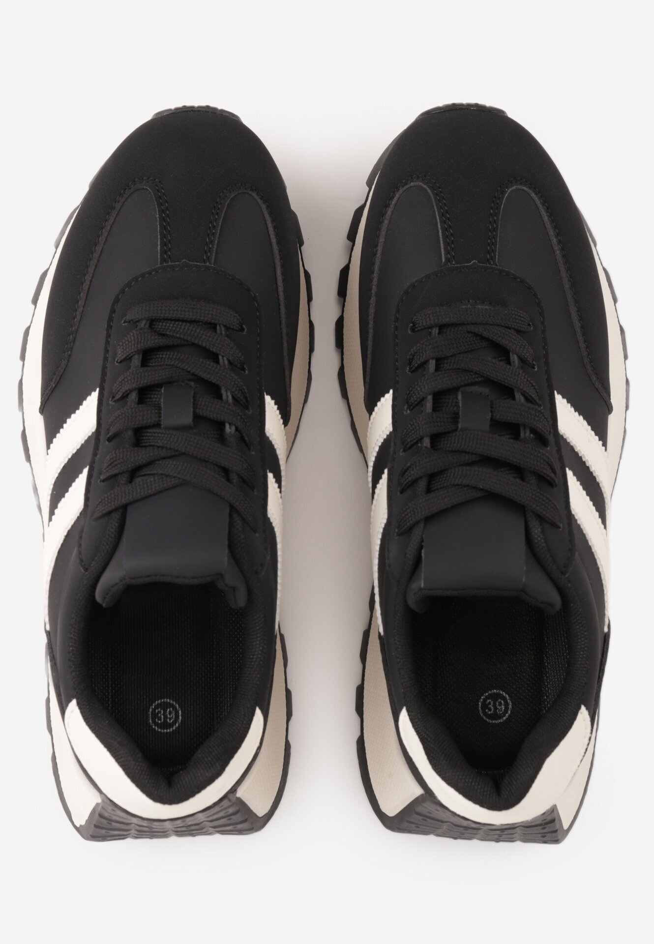 givana Sneakers groase cu talpă groasă și barete decorative Diki Negri