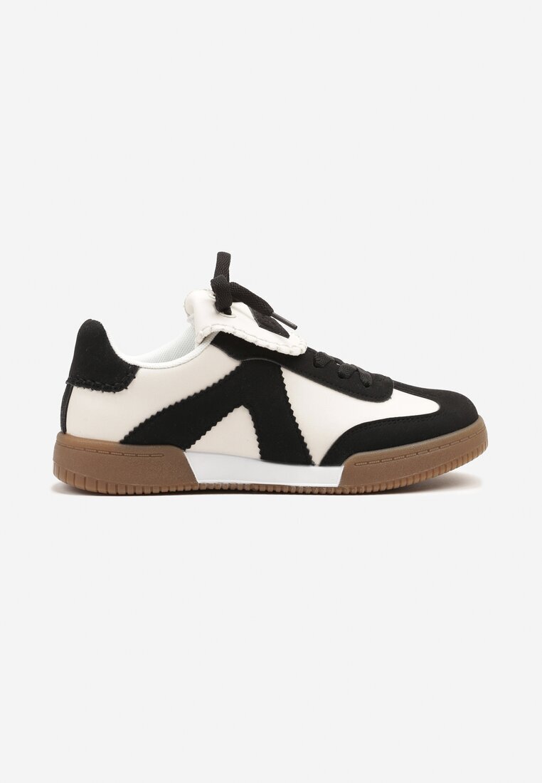 givana Sneakers Negru-Bej cu Limbă Decorativă Alaviela