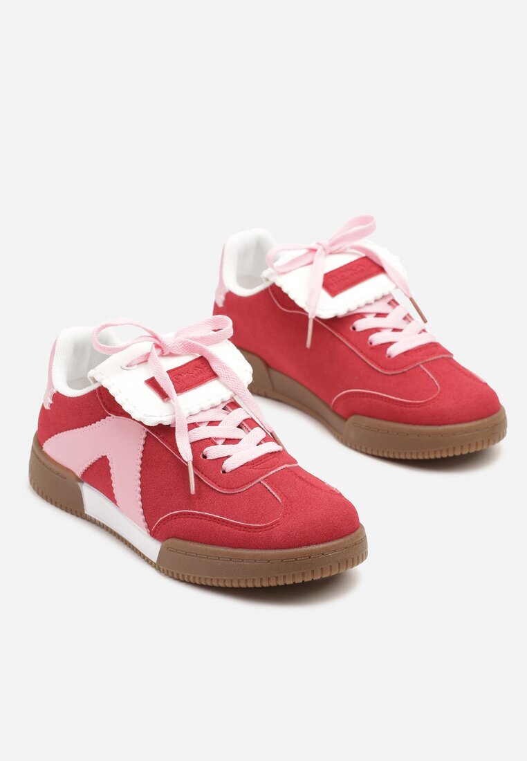 givana Sneakers Teniși Roșu-Roz cu Limbă Decorativă Alaviela