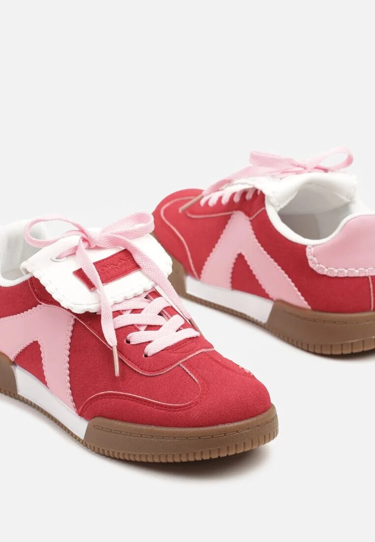 givana Sneakers Teniși Roșu-Roz cu Limbă Decorativă Alaviela