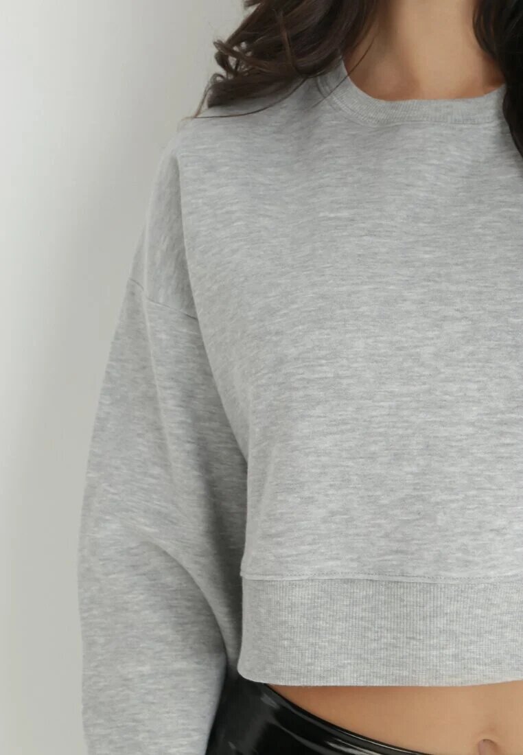 glo-story Bluză Gri Oversize Aza