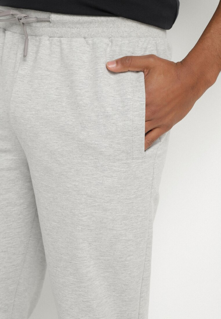 glo-story Pantaloni de trening Gri deschis cu elastic și șnur în talie Palaretia