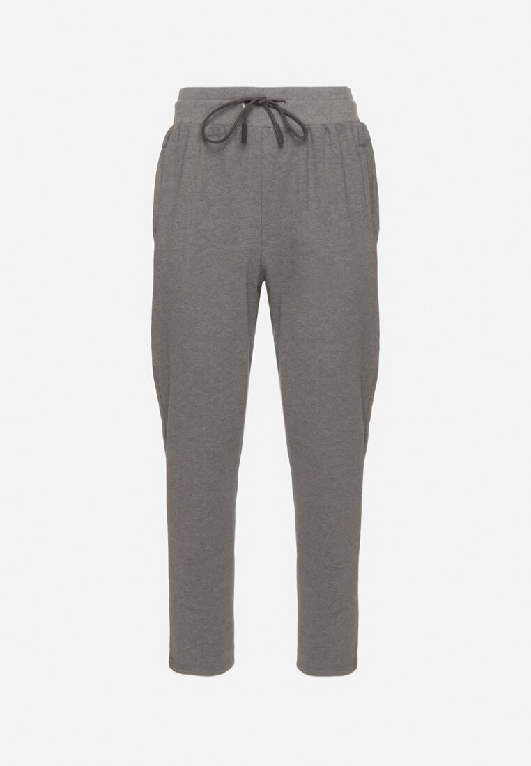 glo-story Pantaloni de trening Gri închis cu elastic și șnur în talie Palaretia