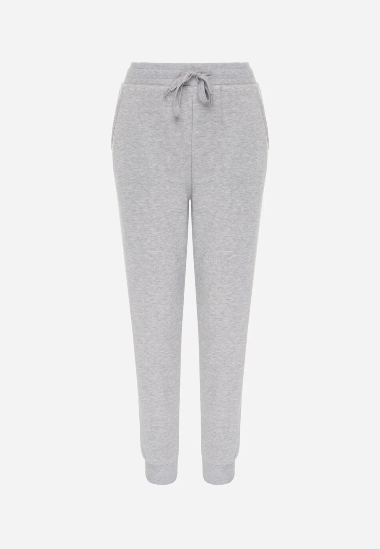 glo-story Pantaloni de trening izolați cu bumbac tip jogger cu manșete Obsida Gri deschis