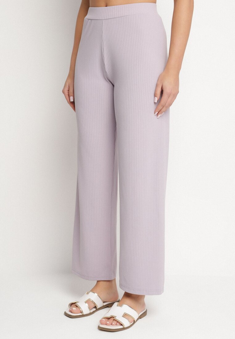glo-story Pantaloni Mov deschis Reiat Larigi cu talie elastică Drasia