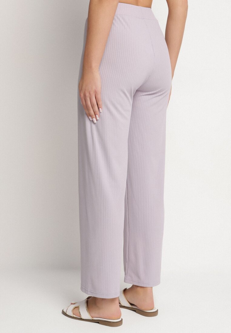 glo-story Pantaloni Mov deschis Reiat Larigi cu talie elastică Drasia