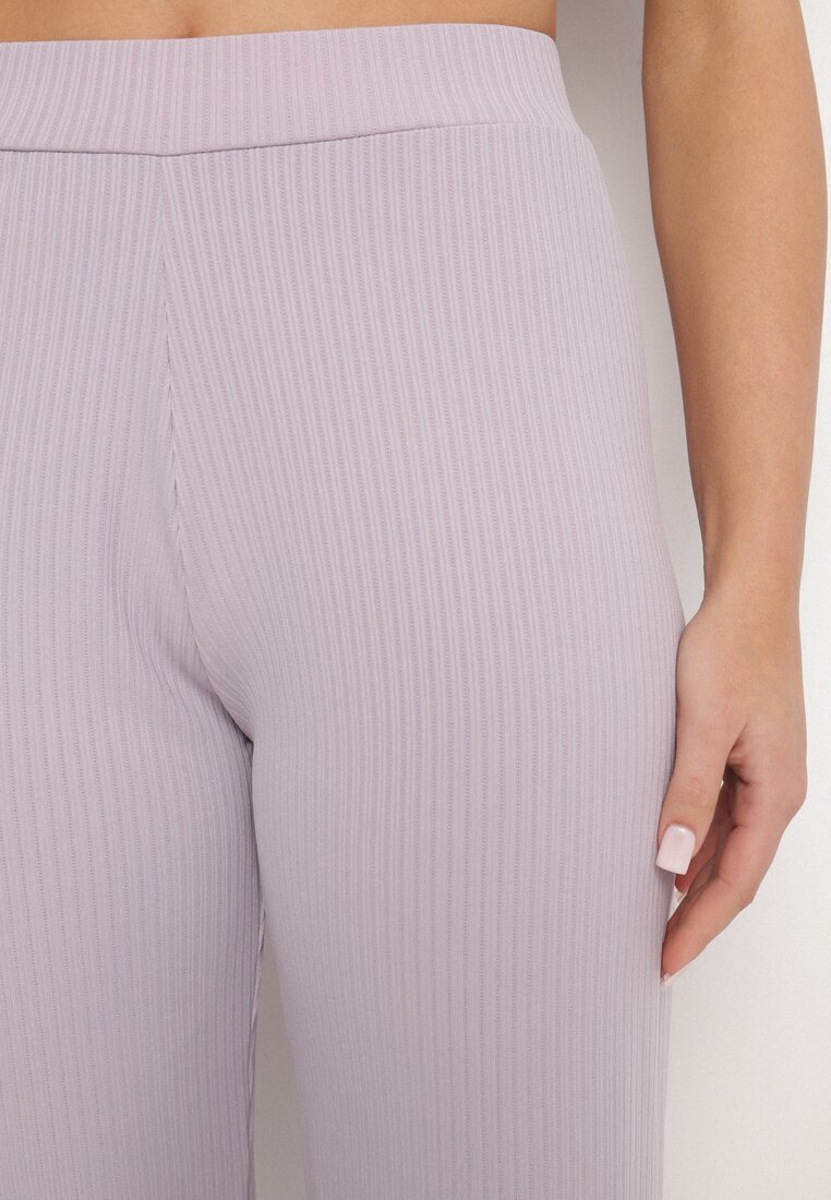 glo-story Pantaloni Mov deschis Reiat Larigi cu talie elastică Drasia