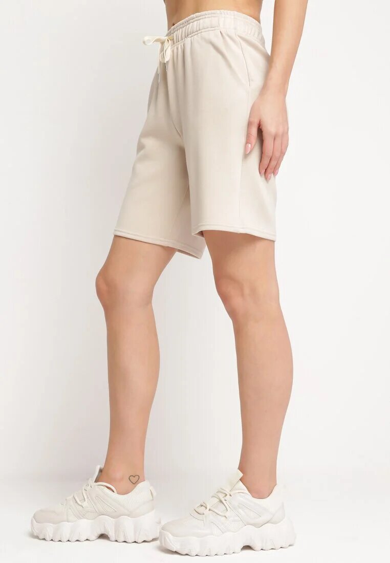 glo-story Pantaloni scurți Bej deschis Cu elastic în talie și buzunare laterale Ritardia