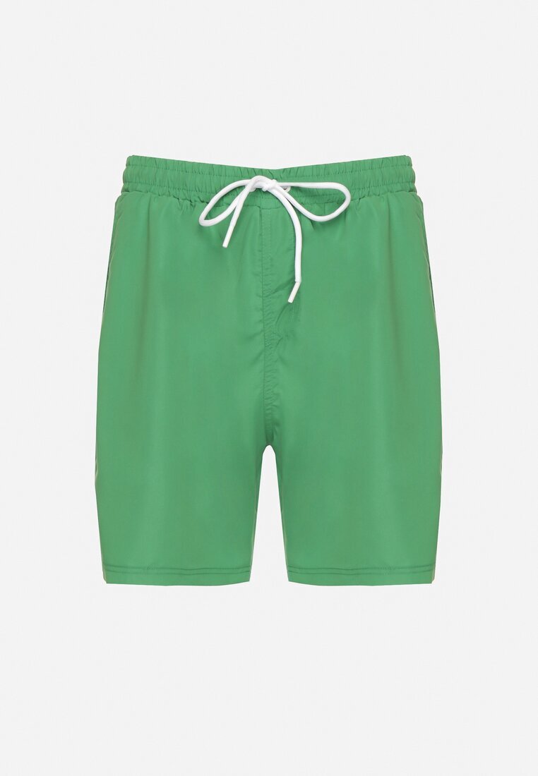 glo-story Pantaloni scurți Bermude Verzi Netede cu Buzunare Uliritia
