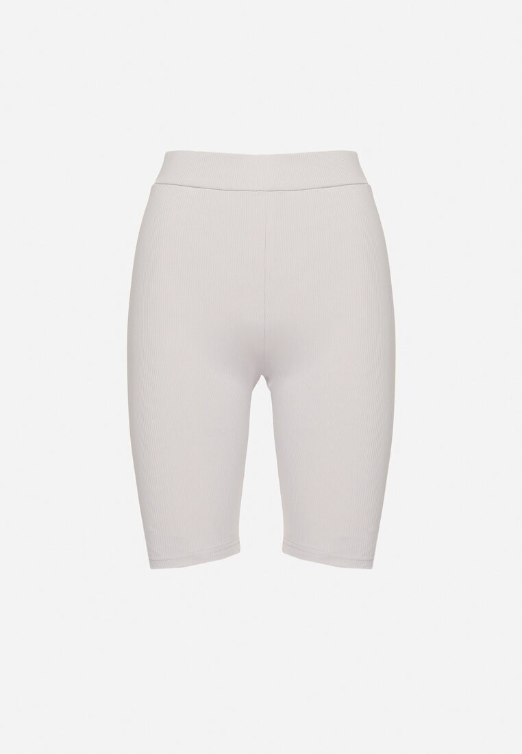 glo-story Pantaloni scurți ciclism Gri deschis din Material Reiat Adrase