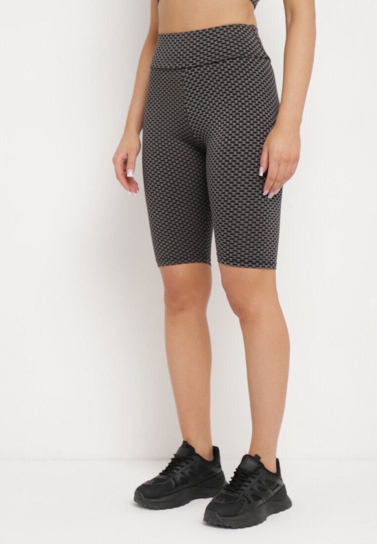 glo-story Pantaloni scurți colanți Gri închis cu Efect Push-Up Briala