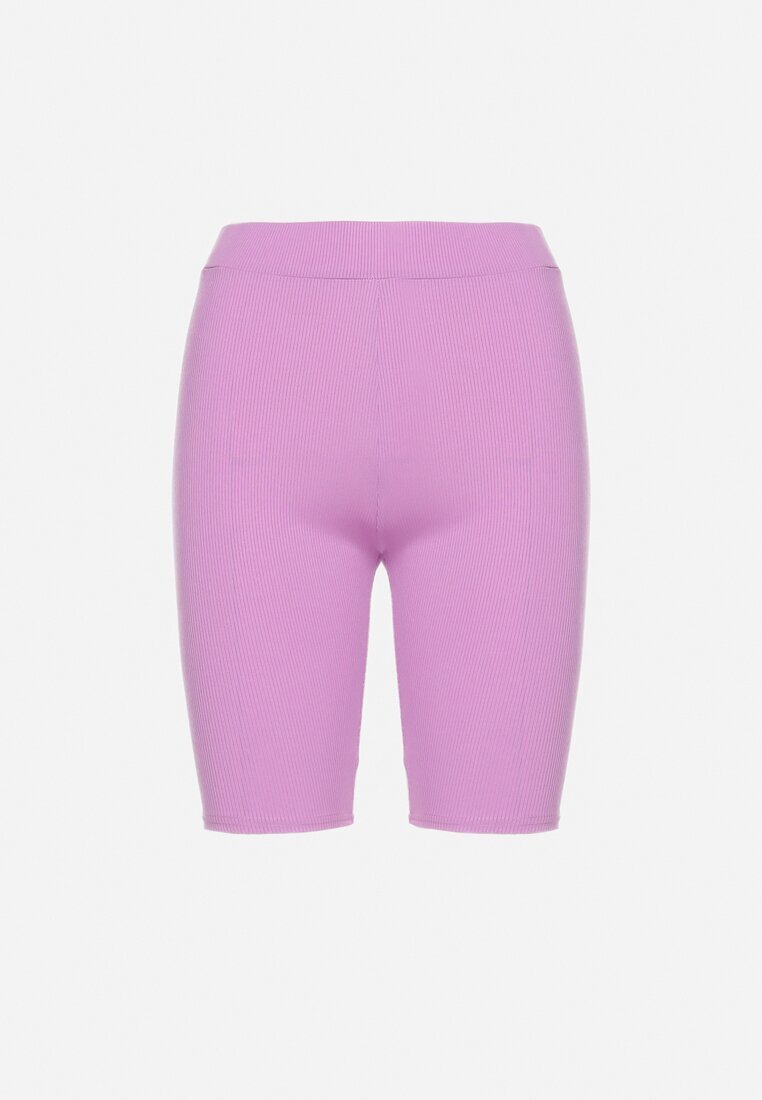 glo-story Pantaloni scurți de ciclism Mov deschis din material striat Adrase