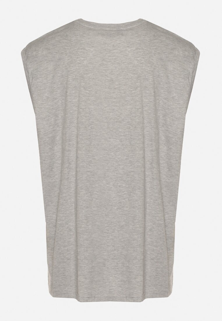 glo-story Tank Top Gri De bumbac cu Imprimare decorativă Poleldi