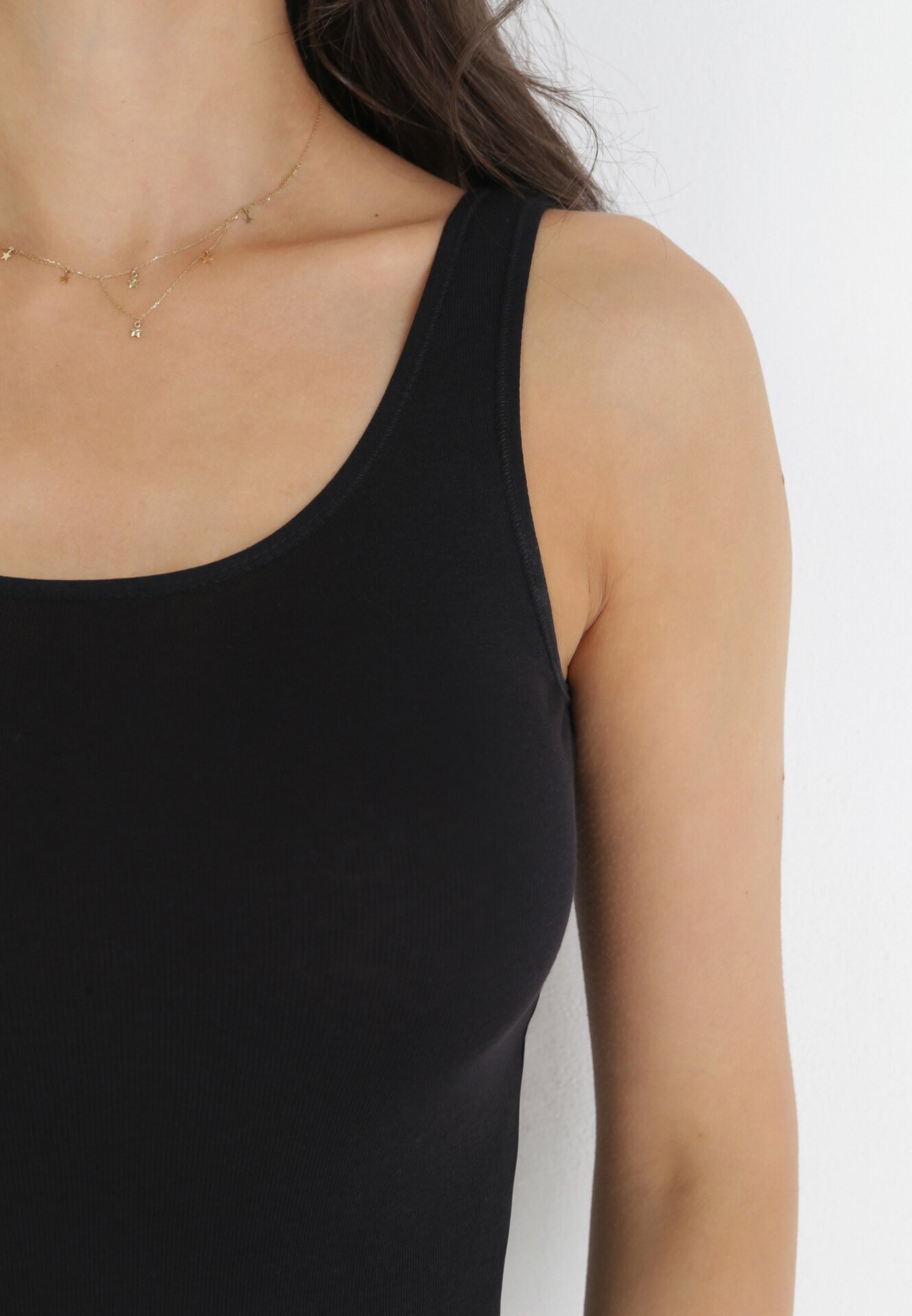 glo-story Top Negru de bumbac Umefir