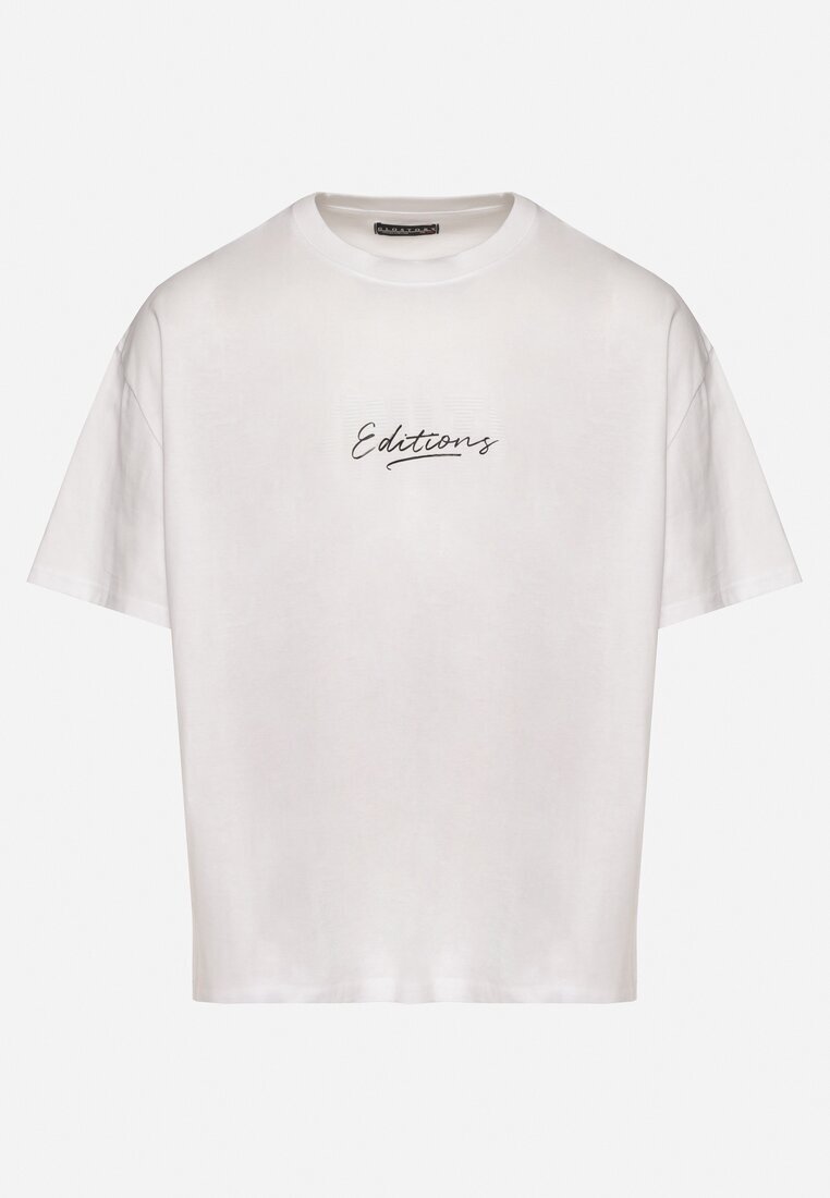 glo-story Tricou Alb De bumbac Cu imprimeu Nilindra