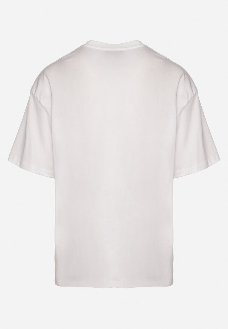 glo-story Tricou Alb De bumbac Cu imprimeu Nilindra