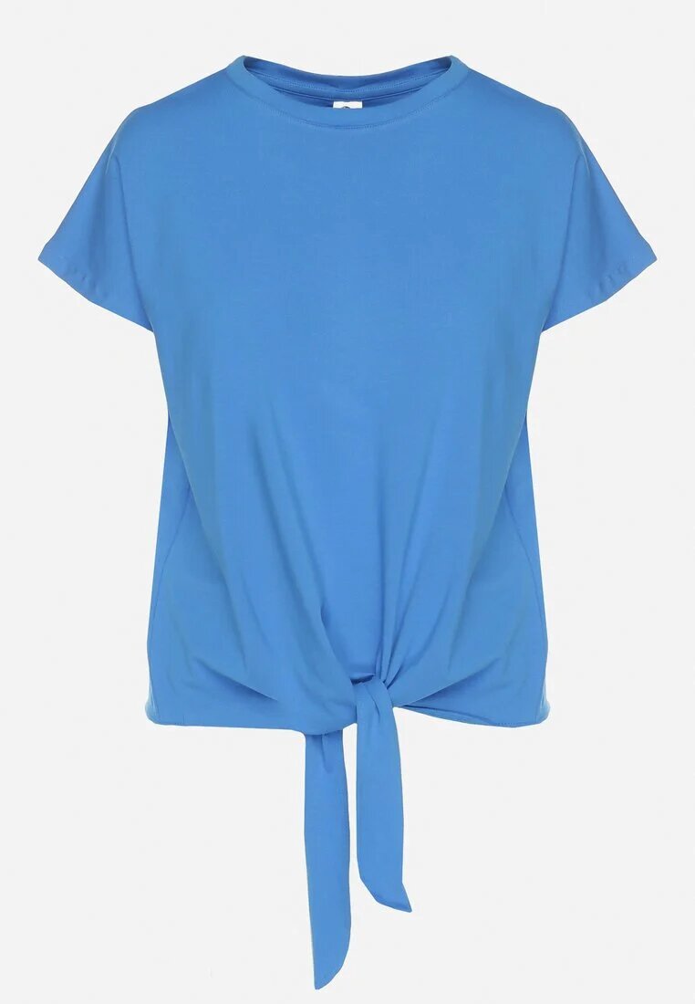 glo-story Tricou Albastru deschis din bumbac cu legătură decorativă Sunitra