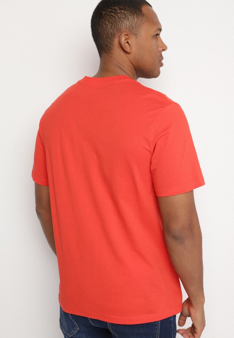 glo-story Tricou portocaliu din bumbac cu imprimeu minimalist Sunavea