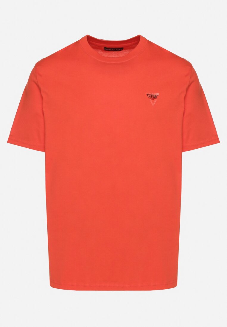 glo-story Tricou portocaliu din bumbac cu imprimeu minimalist Sunavea