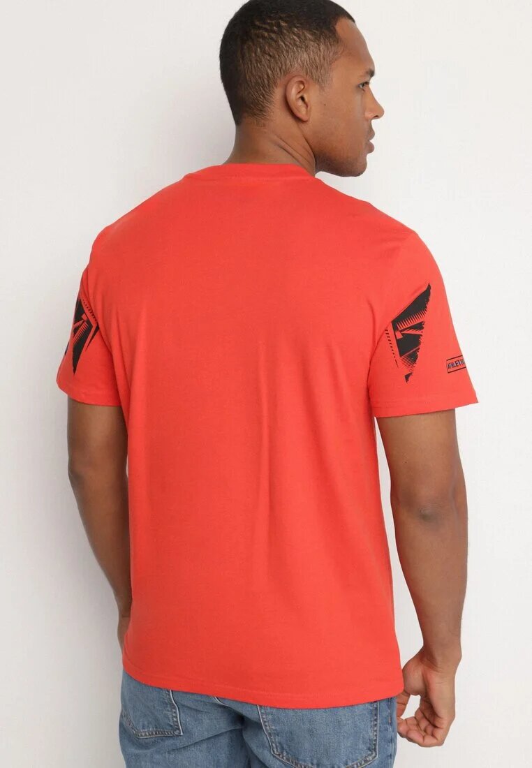 glo-story Tricou Portocaliu din Bumbac cu Imprimeu Vorassa