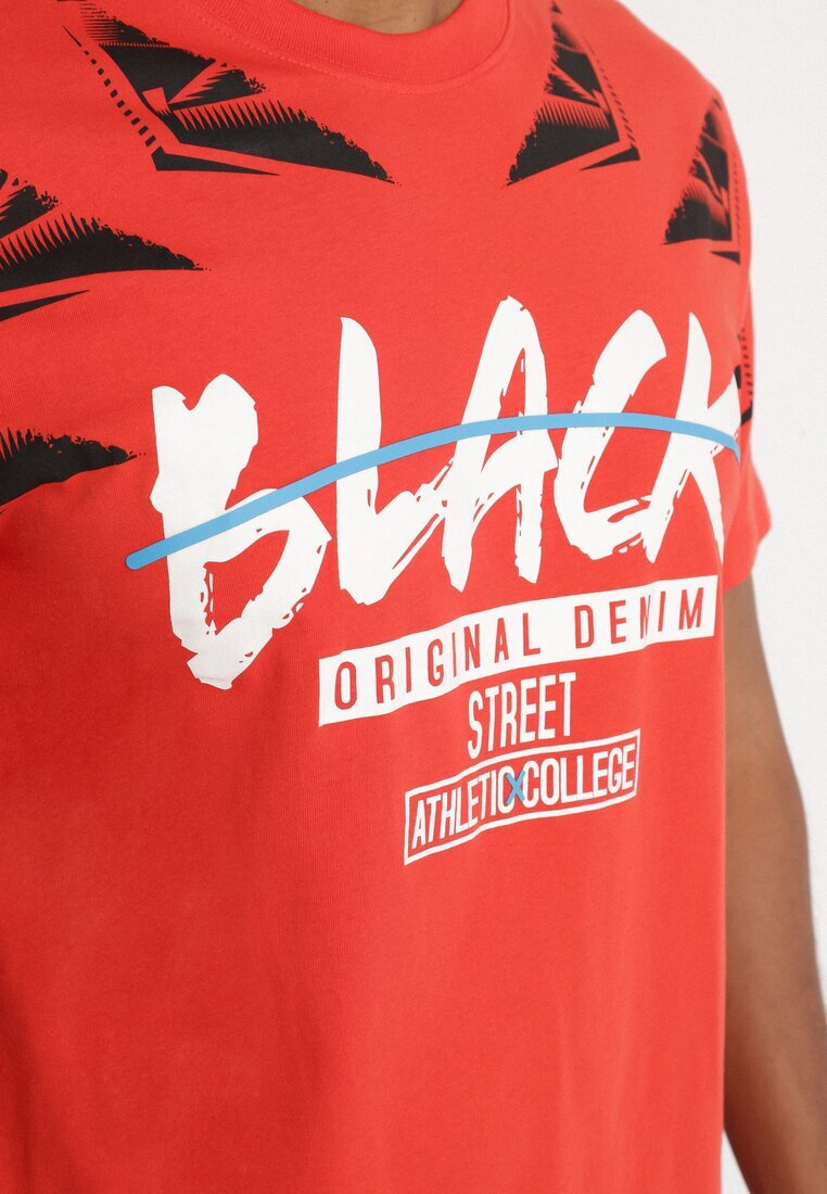 glo-story Tricou Portocaliu din Bumbac cu Imprimeu Vorassa