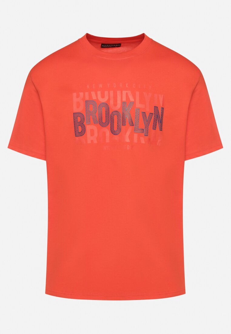 glo-story Tricou Portocaliu din bumbac cu inscripție Sunviera